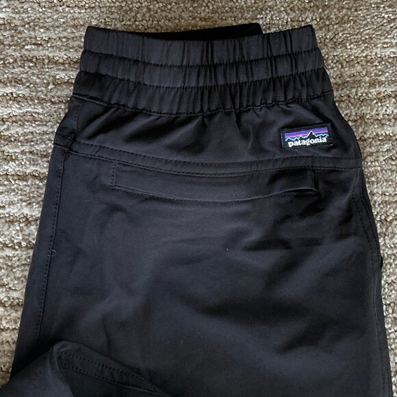 Patagonia Kid's Black Foxglenn Stretch Lightweight Joggers ~ L  ~ 12 ~ MINT!!!!! - Picture 4 of 7